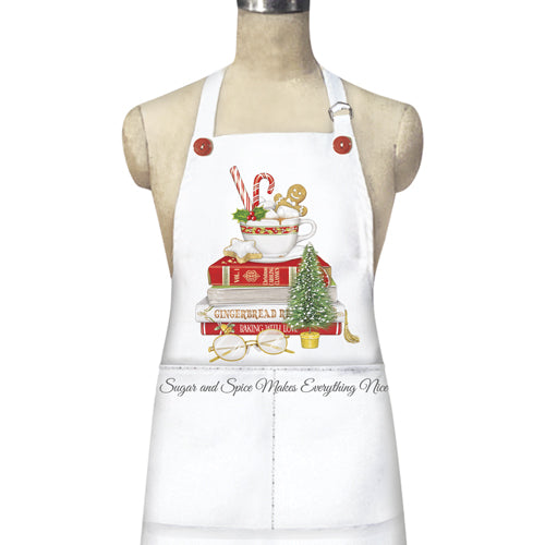 Gingerbread Book Stack Apron