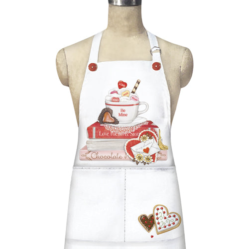 Heart Book Stack Apron