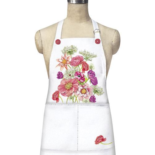 Pink Flowers Apron