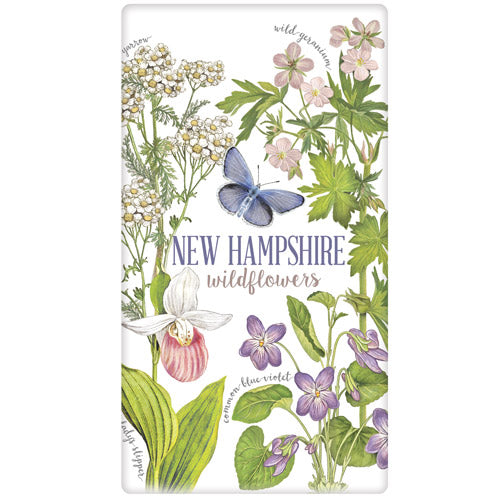 New Hampshire Flowers Bagged Towel