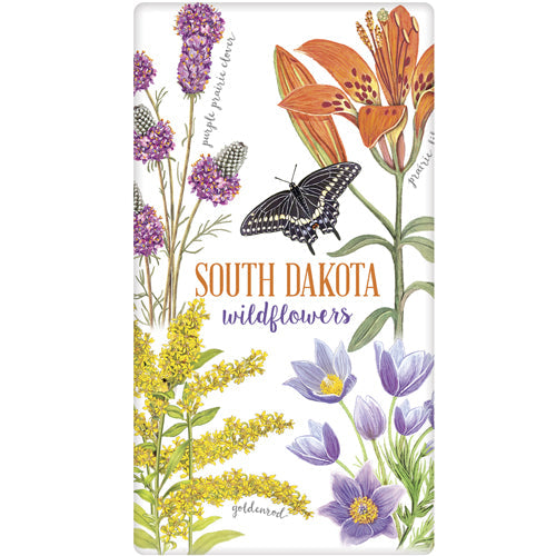 South Dakota Flowers Bagged Towel