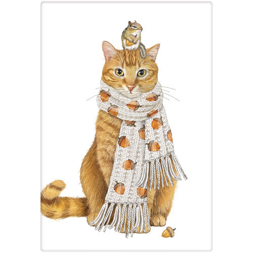 Acorn Cat Bagged Towel