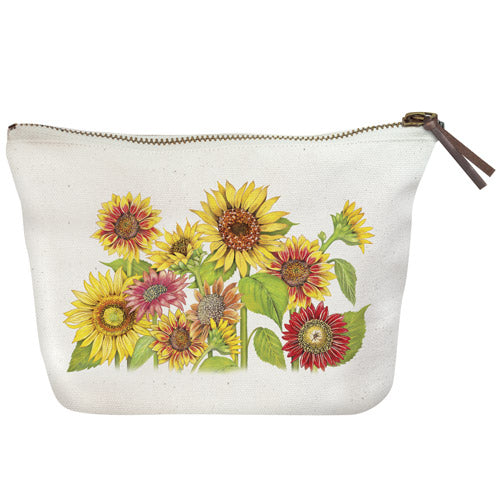 Sunflower Field Canvas Pouch