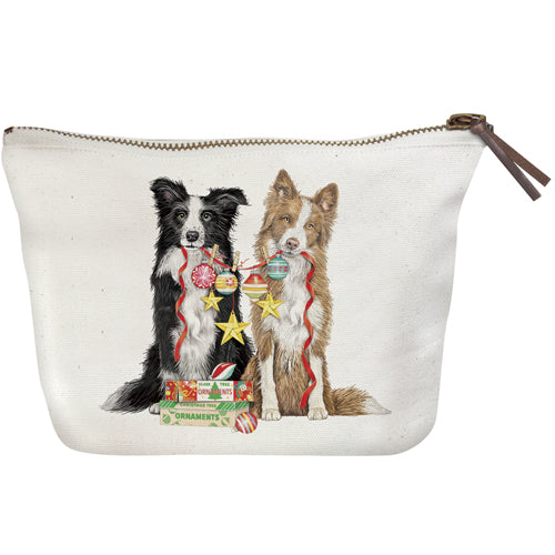 Collie Ornaments Canvas Pouch