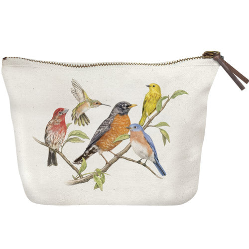 Backyard Birds Canvas Pouch