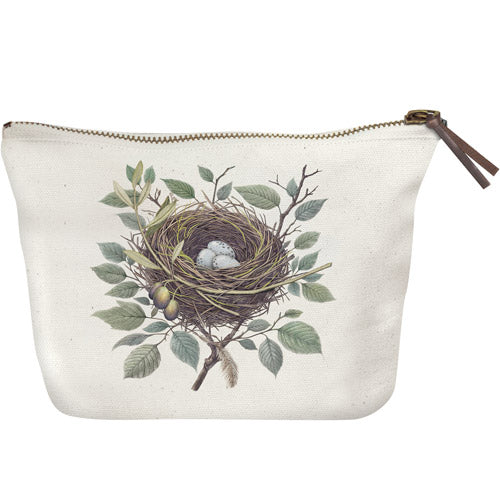 Olive Nest Canvas Pouch