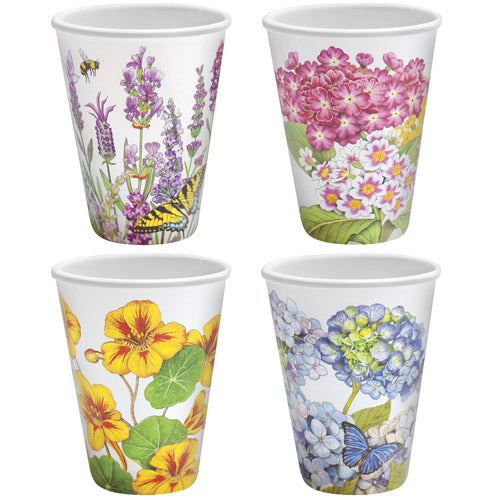 Floral Melamine Cups Assorted Set of 4