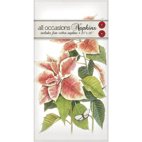 Pink Poinsettia Casual Napkins