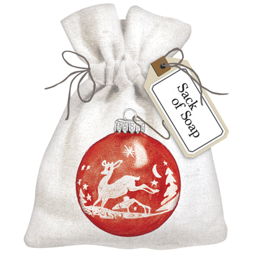 Red Ornament Sack Of Soap