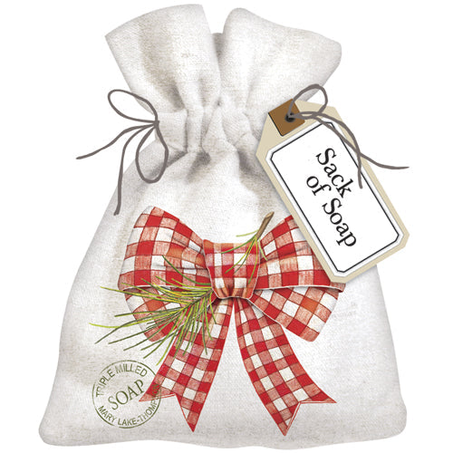 Gingham Bow Sack Of Soap