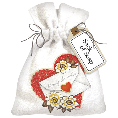 Heart Valentine Sack Of Soap