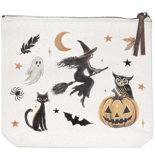 Halloween Collage Canvas Pouch