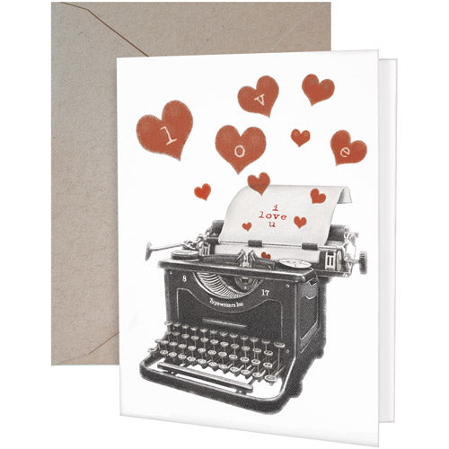 Love Typewriter Greeting Card