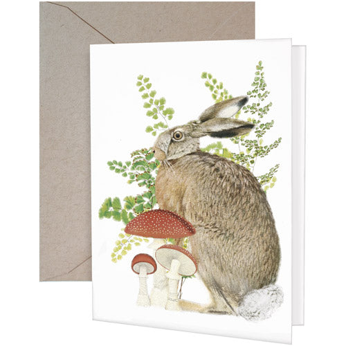 Toadstool Rabbit Greeting Card