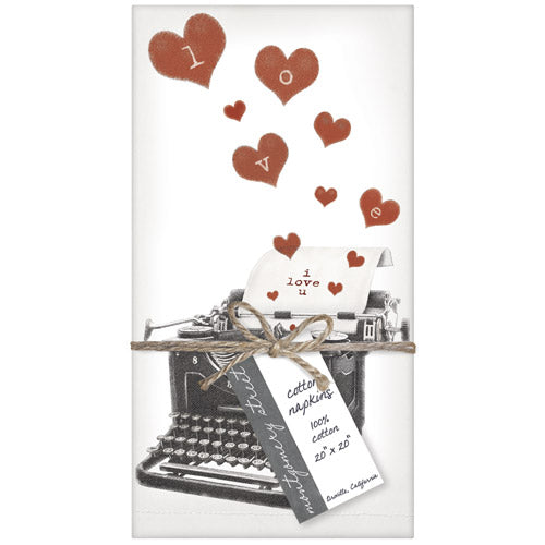 Love Typewriter Napkins