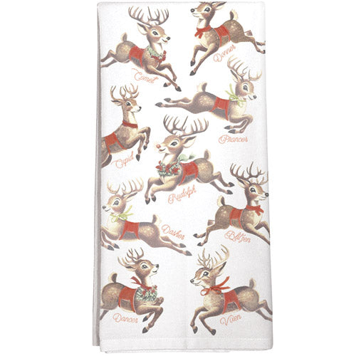 Retro Reindeer Towel