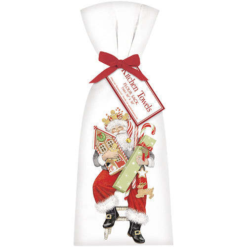 Sitting Santa Towel Set