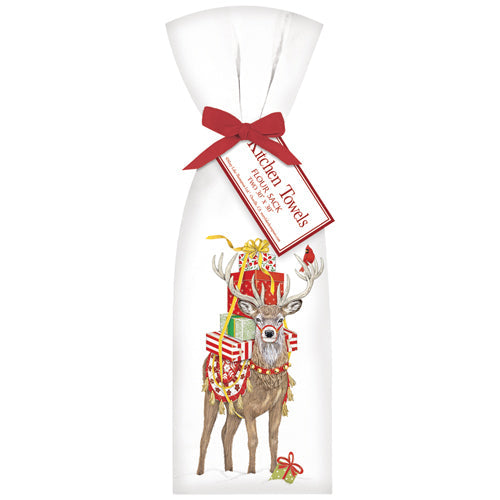 Present Deer Towel Set