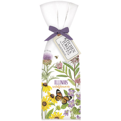 Illinois Flowers Towel Set