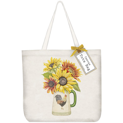 Sunflower Chicken Can Tote Bag