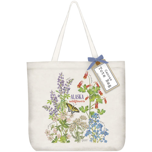 Alaska Flowers Tote Bag