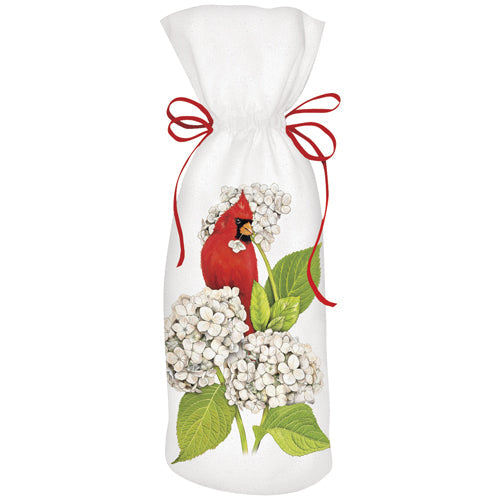 Cardinal Hydrangea Wine Bag