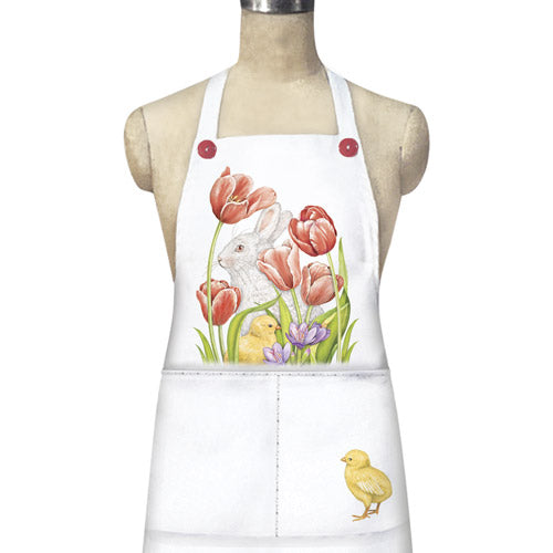 Rabbit In Tulips Apron