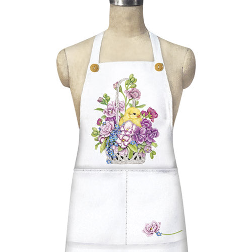 Purple Flower Chick Apron