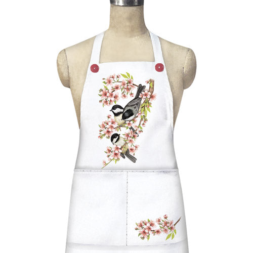 Chickadee Cherry Blossom Apron