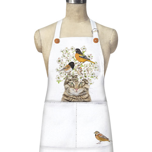 Cat Dogwood Blossoms Apron