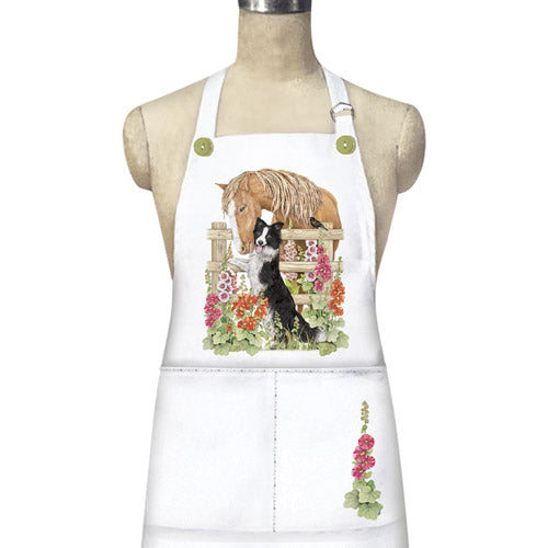 Hollyhock Horse Apron