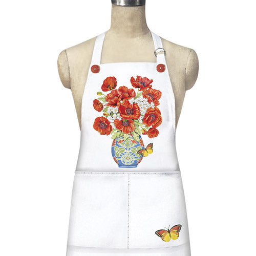 Poppy Vase Apron