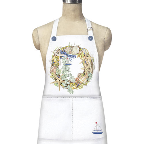 Everyday Shell Wreath Apron