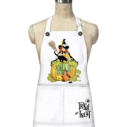 Pumpkin Garden Witch Apron