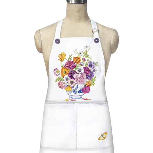 Floral Blue Vase Apron