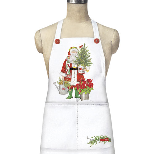 Santa Poinsettia Apron