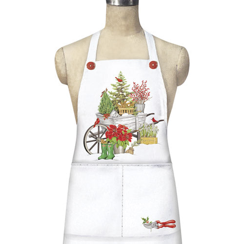 Winter Flower Wheelbarrow Apron