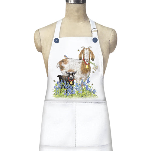 Bluebonnet Goats Apron