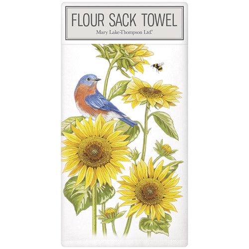 Sunflower Bluebird Large Packaged Towel