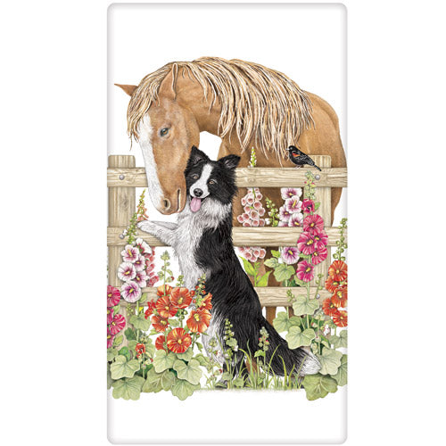 Hollyhock Horse Bagged Towel