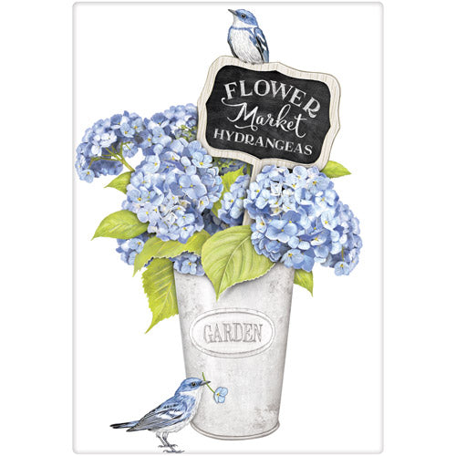 Hydrangea Bucket Bagged Towel