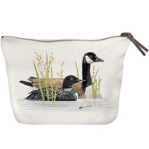 Water Birds Canvas Pouch