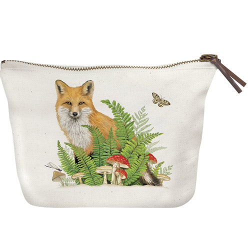 Fern Fox Canvas Pouch