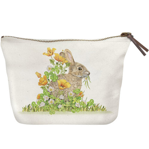 Poppy Rabbit Canvas Pouch