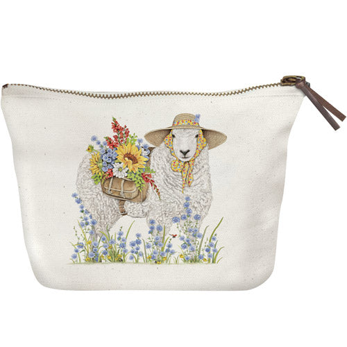 Wildflower Sheep Canvas Pouch