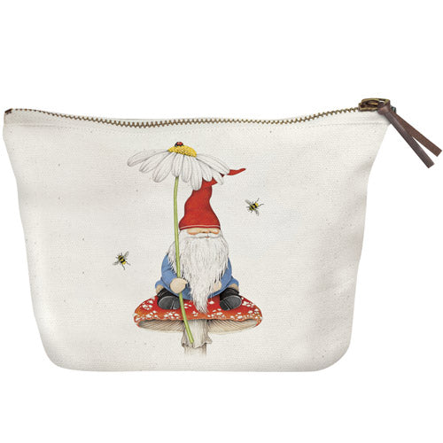 Toadstool Gnome Canvas Pouch