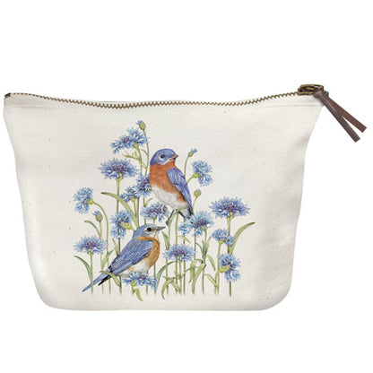 Meadow Bluebird Canvas Pouch