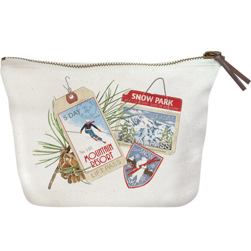 Ski Pass Canvas Pouch