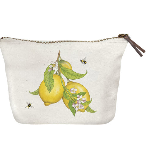 Market Lemon Canvas Pouch