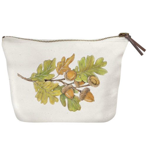 Oak Leaves Canvas Pouch